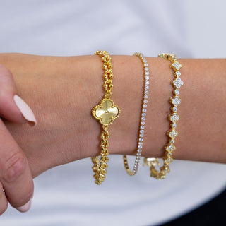 Rosalie Clover Chain Bracelet - Boutique Bella BellaBracelet