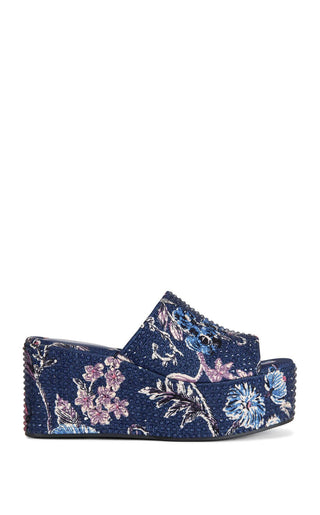 ROSALIND - BLUEMULTI RHINESTONE PLATFORM SANDAL - Boutique Bella BellaSandal