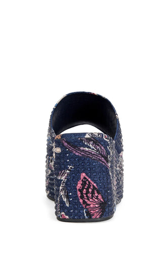 ROSALIND - BLUEMULTI RHINESTONE PLATFORM SANDAL - Boutique Bella BellaSandal