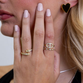 Rosie CZ Signet Ring - Boutique Bella BellaRing