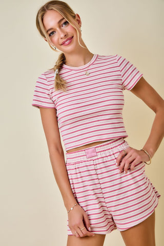 Rosie Ribbed Baby Tee - Boutique Bella BellaTee