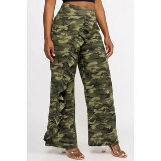 Rough & Ruffles Camo Pants - Boutique Bella BellaPants