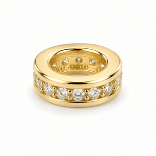Round Stone Charm Spacer - Boutique Bella BellaCharm