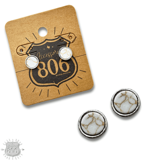 Round stone post earring Last Call - Boutique Bella BellaEarrings