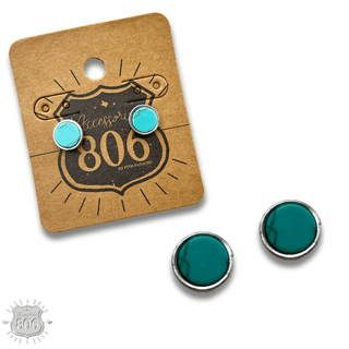Round stone post earring Last Call - Boutique Bella BellaEarrings