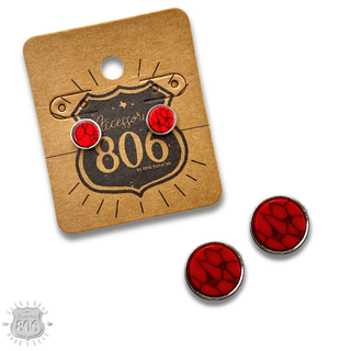 Round stone post earring Last Call - Boutique Bella BellaEarrings