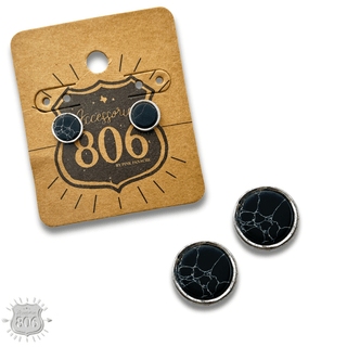 Round stone post earring Last Call - Boutique Bella BellaEarrings