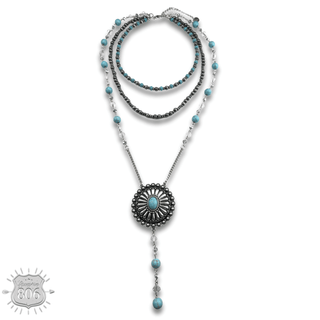 Round western concho necklace - Boutique Bella BellaNecklaces