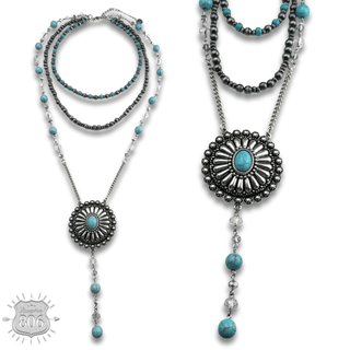 Round western concho necklace - Boutique Bella BellaNecklaces