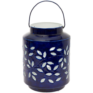 Royal Blue Metal Outdoor Lantern Large - Boutique Bella Bellalantern