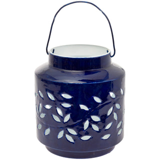 Royal Blue Metal Outdoor Lantern Medium - Boutique Bella Bellalantern