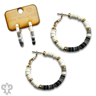 Rubber disc bead hoop earring, last call - Boutique Bella BellaEarrings
