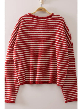 Ruby Lane Striped Knit Sweater - Boutique Bella BellaSweater