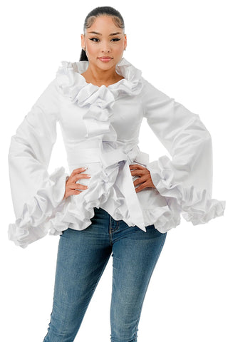 Ruffle Madness Jacket - Boutique Bella BellaJacket
