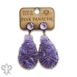 Ruffled sequin earring with Austrian crystal - Boutique Bella BellaEarrings