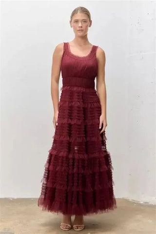 Ruffled Tulle Maxi - Boutique Bella BellaDRESS