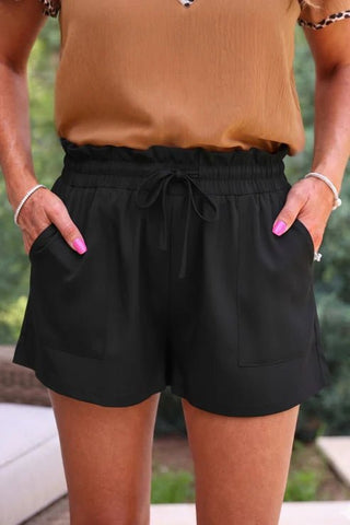 Runway Paperbag Shorts After Dark - Boutique Bella BellaActive wear shorts