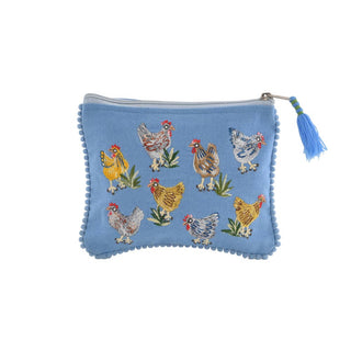 Rustic Rooster Embroidered Pouch - Boutique Bella BellaZipper Pouch