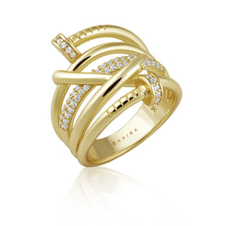 Sabrina Pave Nail Ring - Boutique Bella BellaRing