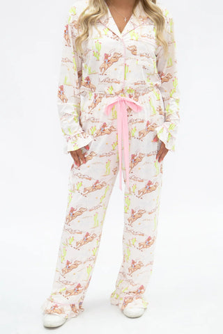 Saddle Up & Snooze Pajama Set - Boutique Bella Bellapajama set