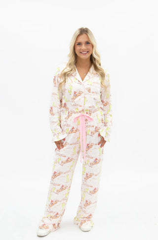 Saddle Up & Snooze Pajama Set - Boutique Bella Bellapajama set