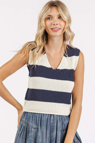 Sail Me Navy Sweater Vest - Boutique Bella BellaSweater Vest