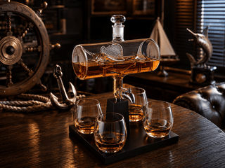 Sailfish Whiskey Decanter Dispenser Premium Barware Gift Elegant Drinkware Collection - Boutique Bella BellaDecanter Sets