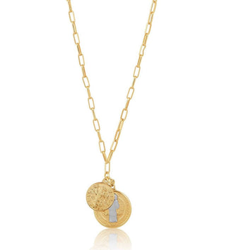 Saint II - St. Benedict Coin Necklace - Boutique Bella BellaNecklace