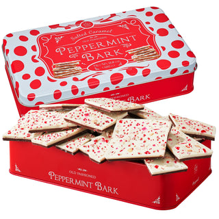 Handmade Layered Salted Caramel Dark White Chocolate Peppermint Bark 1lb Holiday Bark Squares Christ