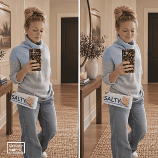 Salty Statement Clutch - Boutique Bella BellaPurses