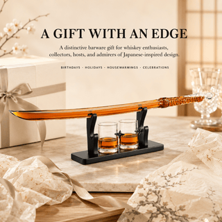 Samurai Sword Large Whiskey Wine Decanter 13 5OZ Liquor With 2 Ninja Star 10OZ Glasses Scotch Bourbo - Boutique Bella Bella