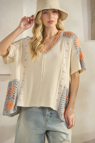 Sand & Sherbet V - Neck - Boutique Bella BellaTops