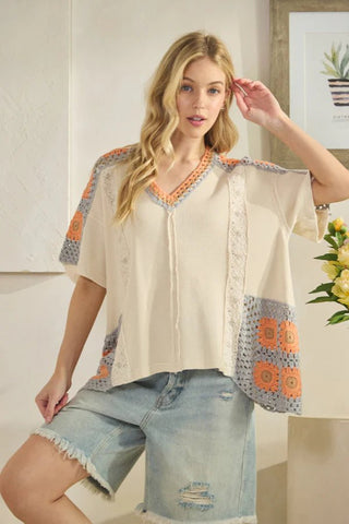 Sand & Sherbet V - Neck - Boutique Bella BellaTops