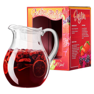 Sangria Drink Mix Acrylic Beverage Pitcher With Lid 72 Oz Homemade Make Your Own Sangria Dried Fruit - Boutique Bella Bella