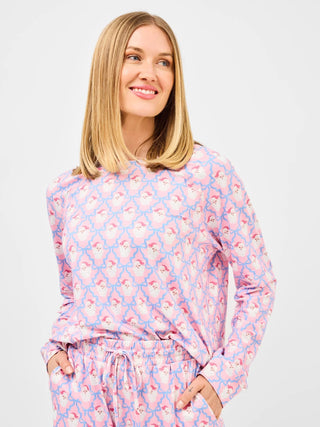 Santa Baby Bows PJ Pant Set - Boutique Bella Bellapajama set