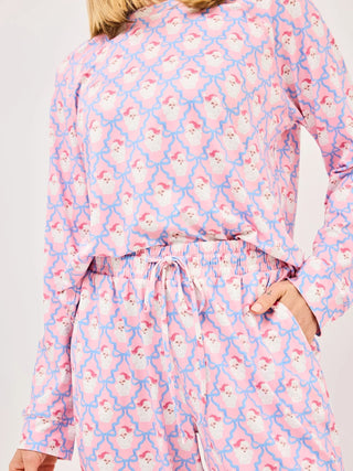 Santa Baby Bows PJ Pant Set - Boutique Bella Bellapajama set