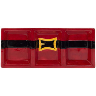 Santa Belt Tri-Plate - Boutique Bella BellaServing Tray