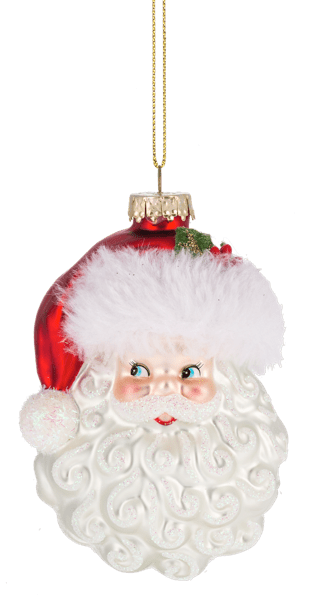 Santa Head Ornament - Boutique Bella BellaOrnaments
