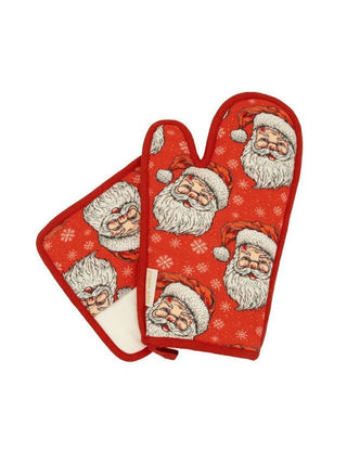 Santa Kitchen Mitt Set - Boutique Bella BellaOven Mitten Set