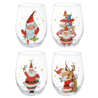 Santa Lowball Glass Ganz - Boutique Bella BellaChristmas Decor