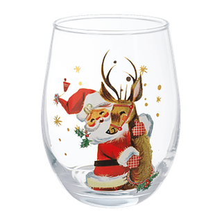 Santa Lowball Glass Ganz - Boutique Bella BellaChristmas Decor