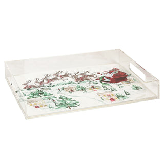 Santa Scene Acrylic Tray - Boutique Bella BellaChristmas