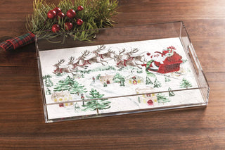 Santa Scene Acrylic Tray - Boutique Bella BellaChristmas