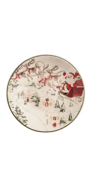 Santa Scene Tidbit Plates - Assorted Styles - Boutique Bella BellaChristmas Decor