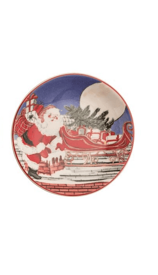 Santa Scene Tidbit Plates - Assorted Styles - Boutique Bella BellaChristmas Decor