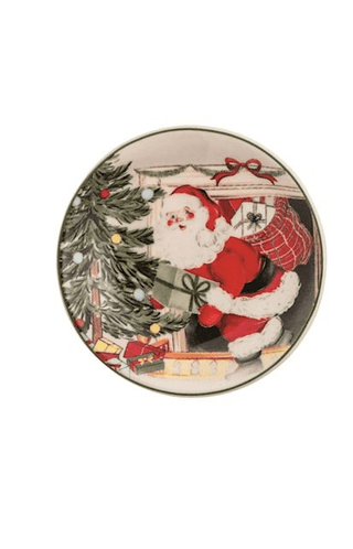 Santa Scene Tidbit Plates - Assorted Styles - Boutique Bella BellaChristmas Decor