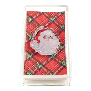 Santa Tartan Guest Towel & Caddy Set - Boutique Bella BellaChristmas