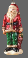 Glass Santa Ornament- 7" Assorted Styles