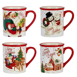 Santa's Retro Christmas Mug 16oz - Boutique Bella BellaMug