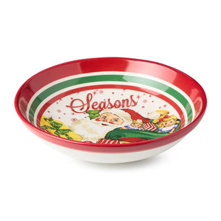 Santa's Retro Christmas Serving/Pasta 13in X 3in 128 oz - Boutique Bella BellaServing Bowl